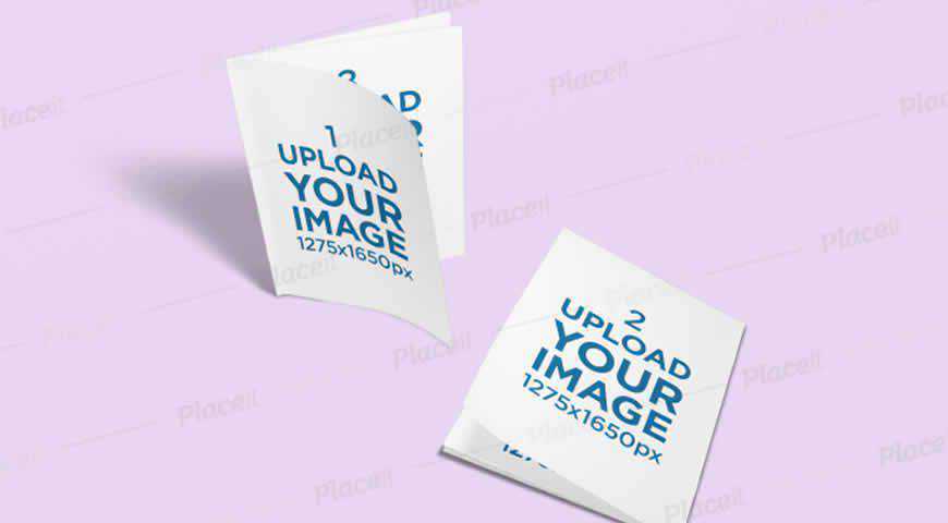 Two Booklets Photoshop PSD Mockup Template