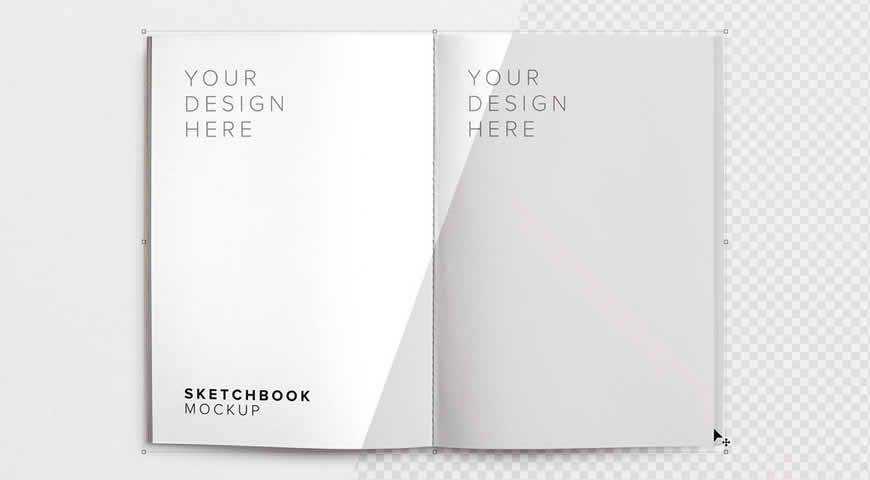 Sketchbook Photoshop PSD Mockup Template
