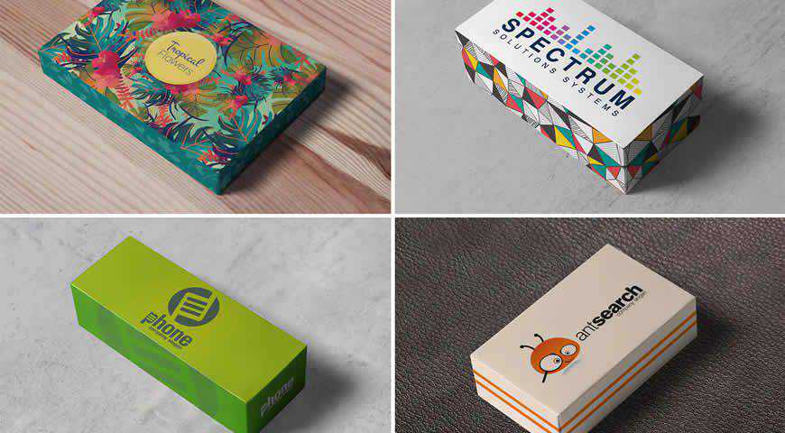 Box Packaging Photoshop PSD Mockup Template