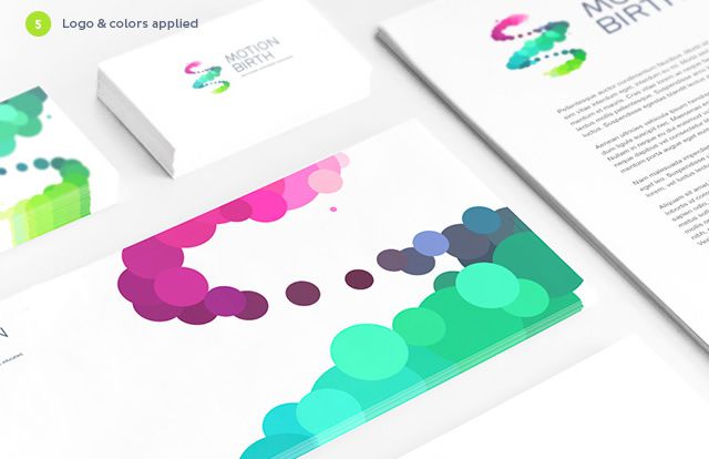 Motion Birth Stationery identity