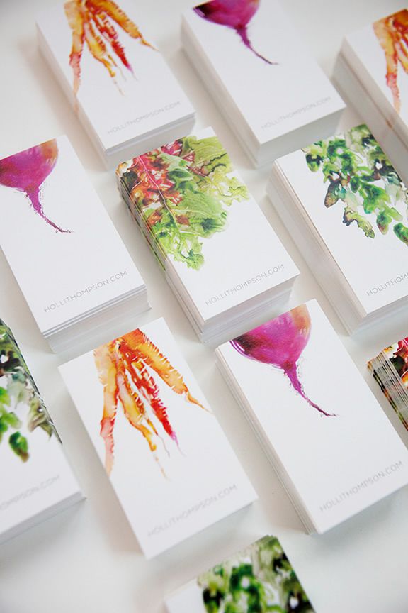 Watercolor Veggies colors logo business cards corporate identities