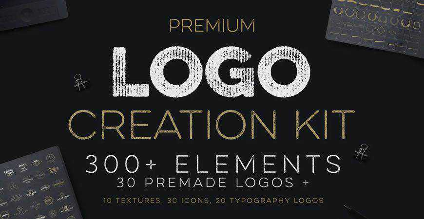 Vintage logo creator kit template