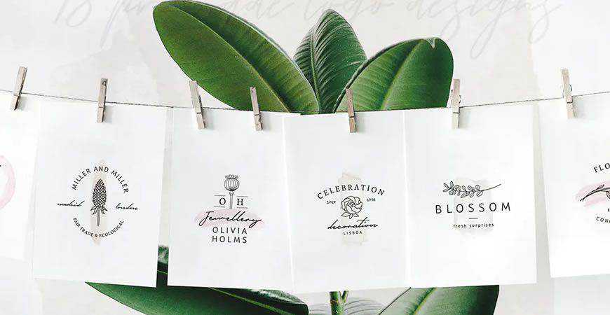 So Flowery Watercolor Branding logo creator kit template