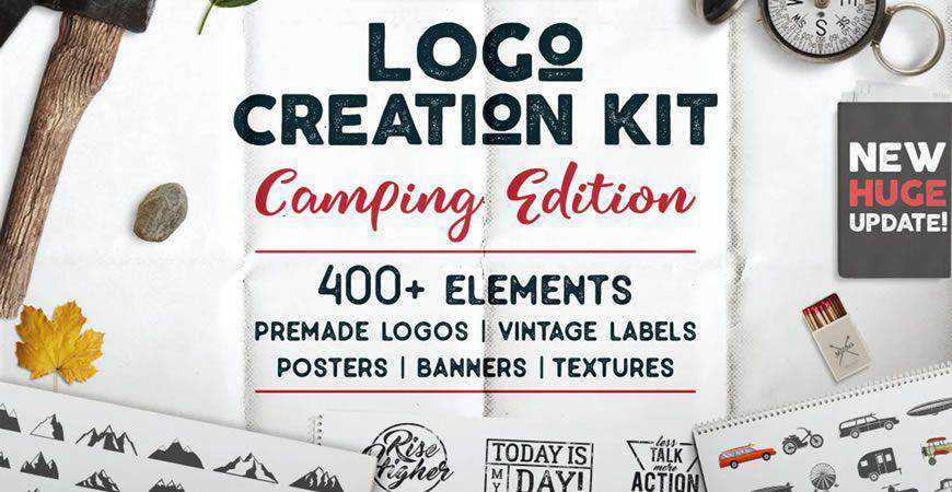 Camping Logo Template logo creator kit template