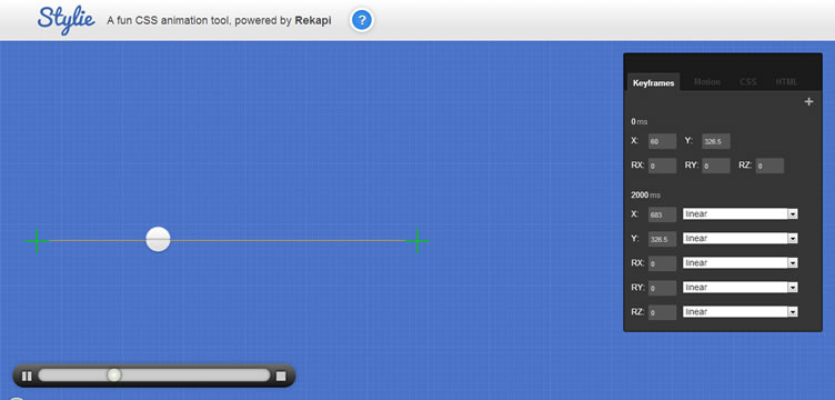 Stylie web-based CSS animation tool