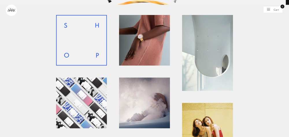 AÃRK aark Collective ecommerce web design inspiration user interface shop