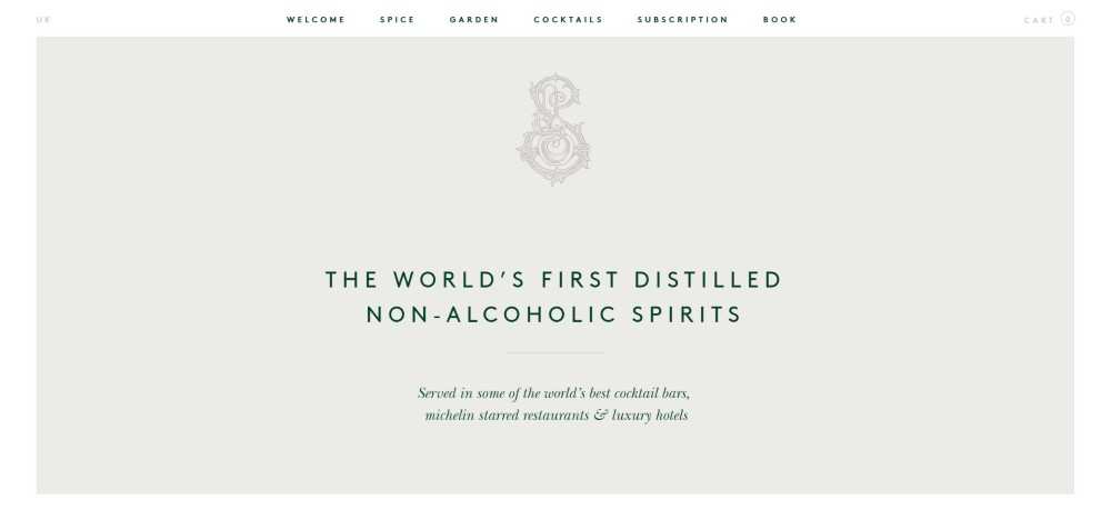 Seedlip ecommerce web design inspiration user interface shop