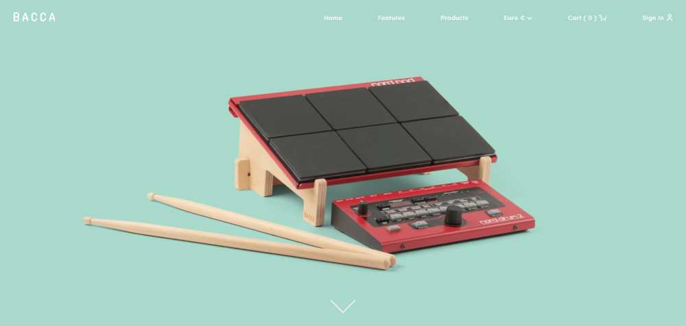 Bacca ecommerce web design inspiration user interface shop