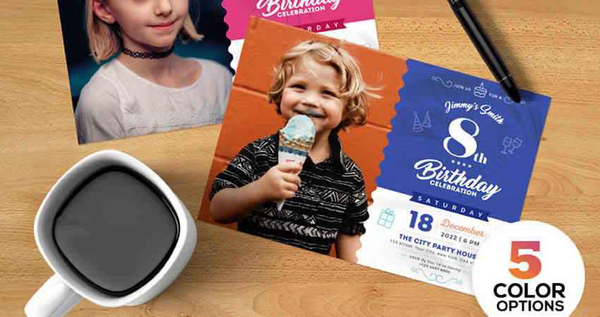 Birthday Party Invitation Template Photoshop PSD