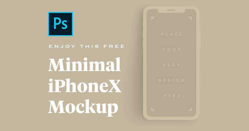 Minimal iPhone X Mockup free iphone mockup template psd photoshop