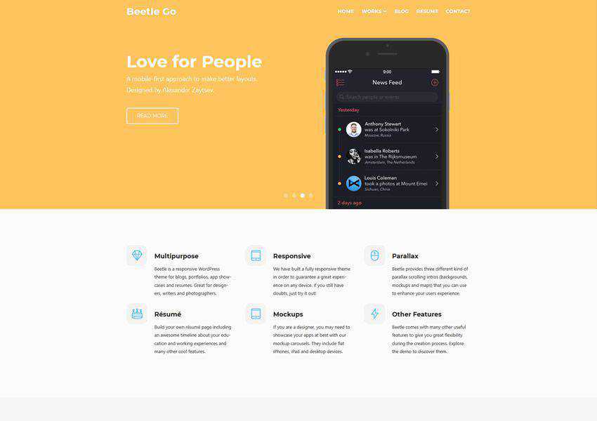 Beetle Go free wordpress theme wp responsive personal blog blogger blogging