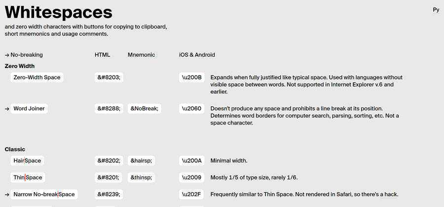 Whitespaces web-based tool free web design example