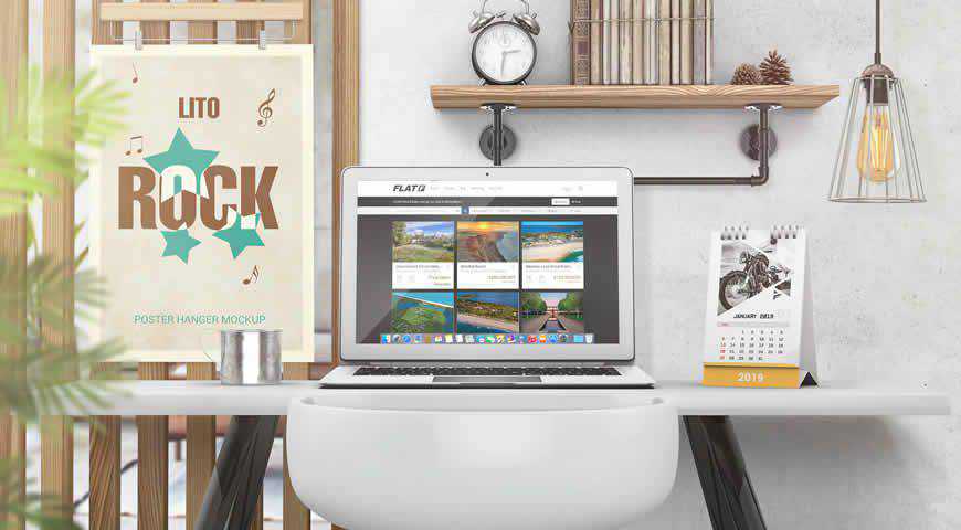 Laptop Photoshop PSD Mockup Template