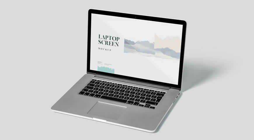 Laptop Screen Photoshop PSD Mockup Template