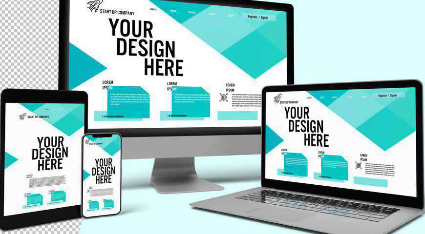 Desktop Laptop Smartphone Tablet Photoshop PSD Mockup Template