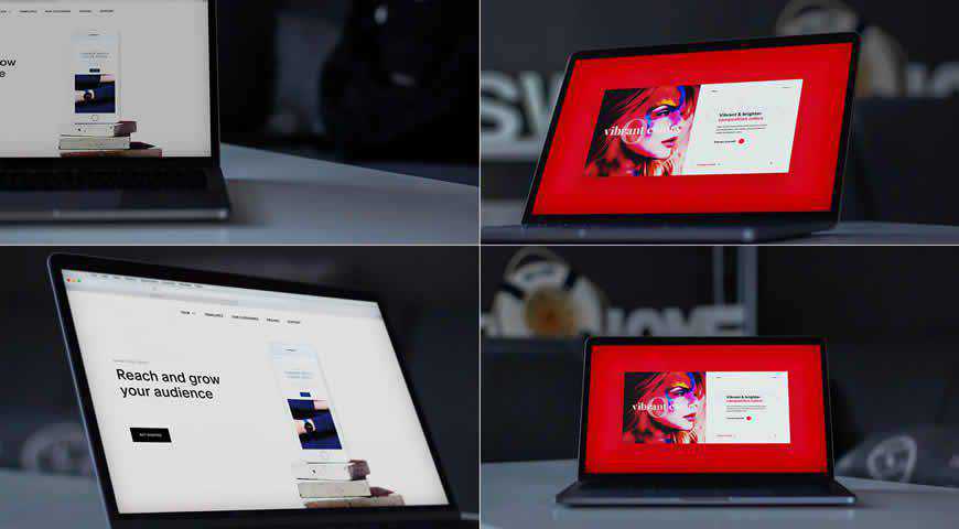 Clean Laptop Photoshop PSD Mockup Template
