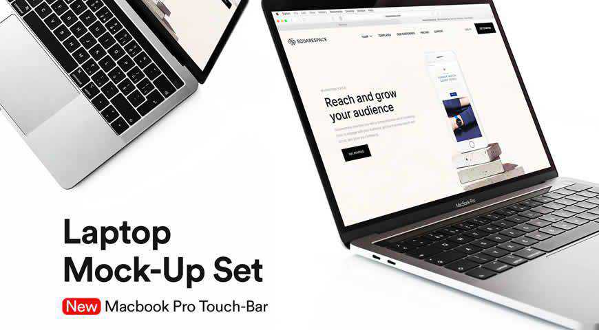Laptop Photoshop PSD Mockup Template