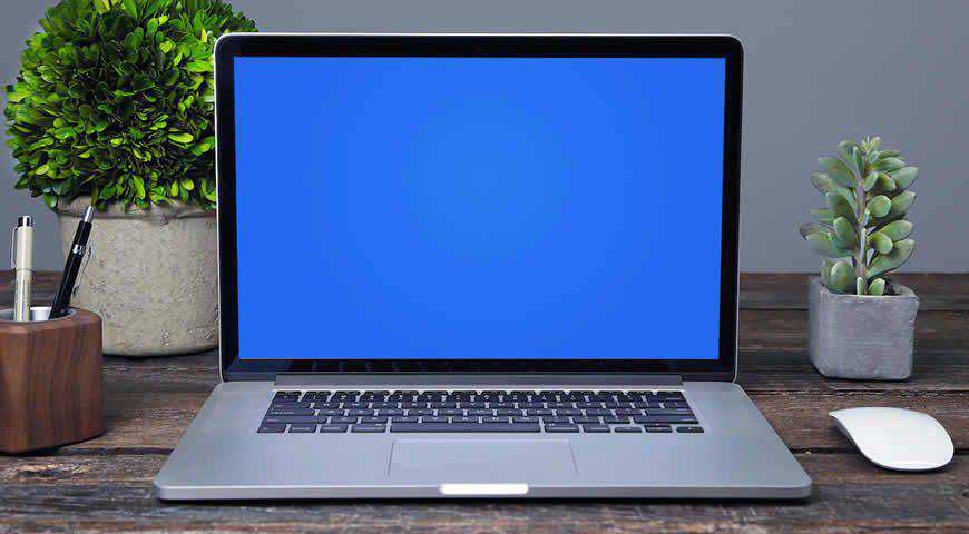 Laptop Workspace Photoshop PSD Mockup Template