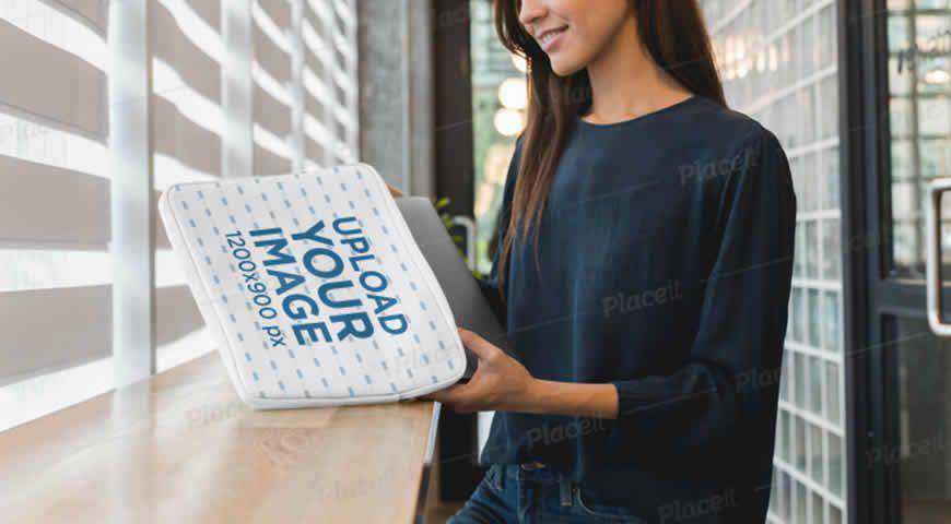 Laptop Sleeve Photoshop PSD Mockup Template