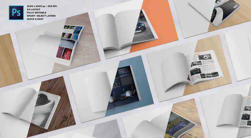 Magazine Photoshop PSD Mockup Template