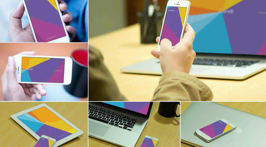 iOS Devices Photoshop PSD Mockup Template