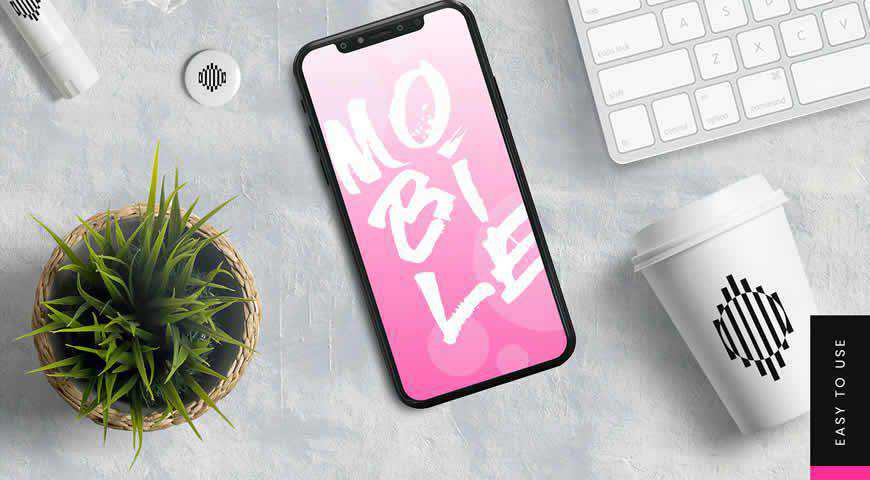 Mobile Photoshop PSD Mockup Template