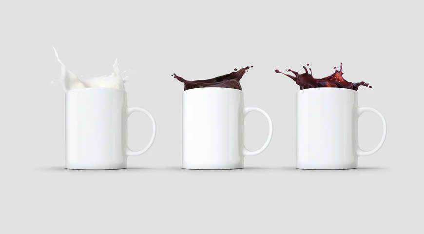 Mug Splash Photoshop PSD Mockup Template