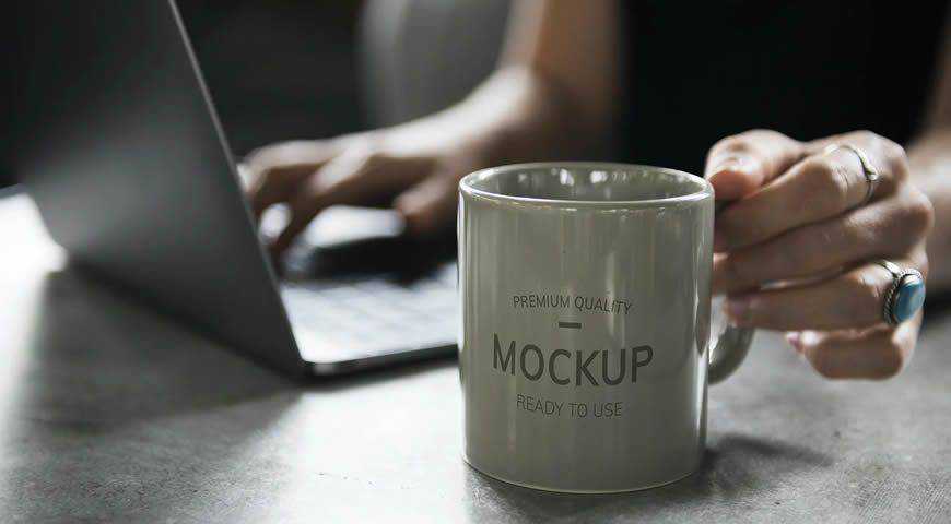 Coffee Mug Photoshop PSD Mockup Template