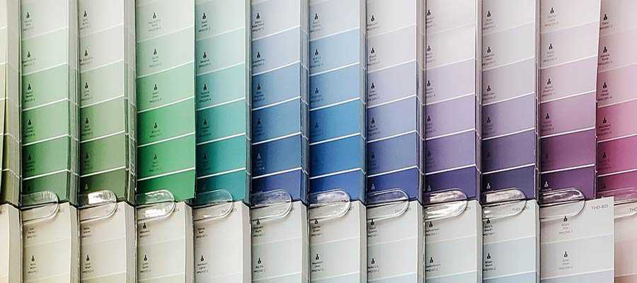 Color swatch cards.