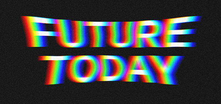 Acid Glitch Photoshop Text Effect