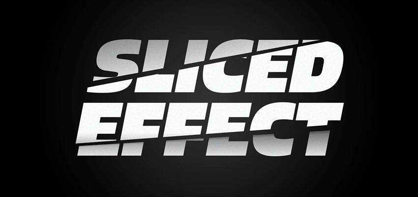 Sliced Letters Text Effect
