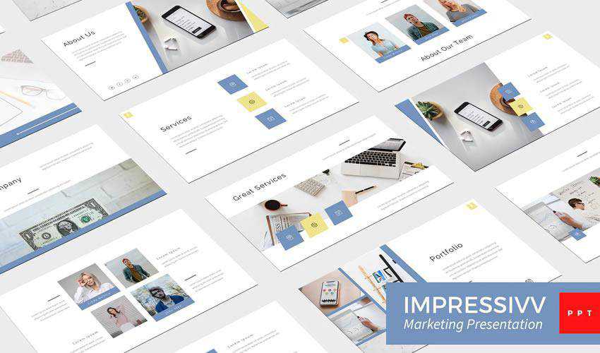 Impressivv Marketing PowerPoint business presentation template