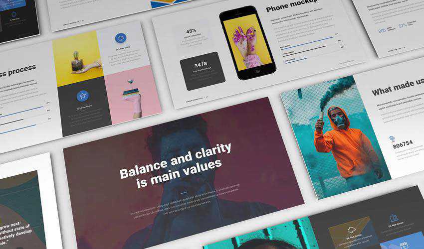 clean PowerPoint general business multipurpose presentation template