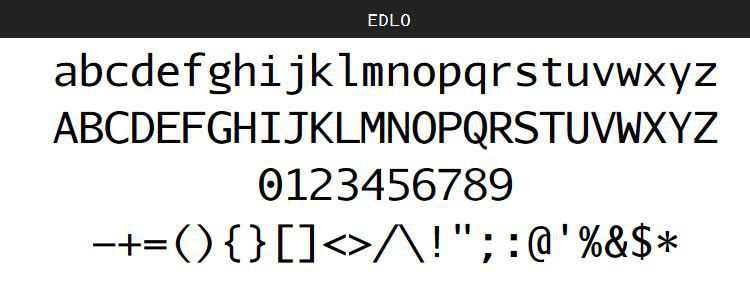 Edlo free programming code fonts