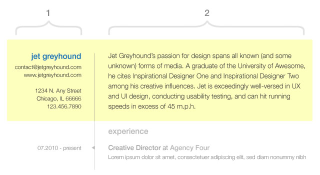 Usabilty of a resume