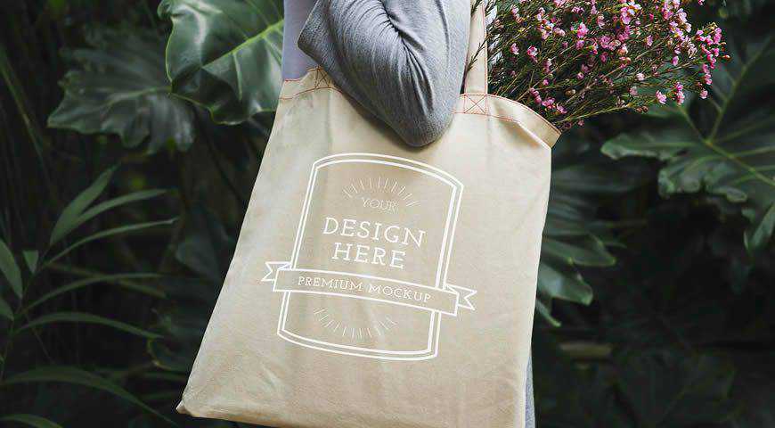 Women Tote Bag Photoshop PSD Mockup Template