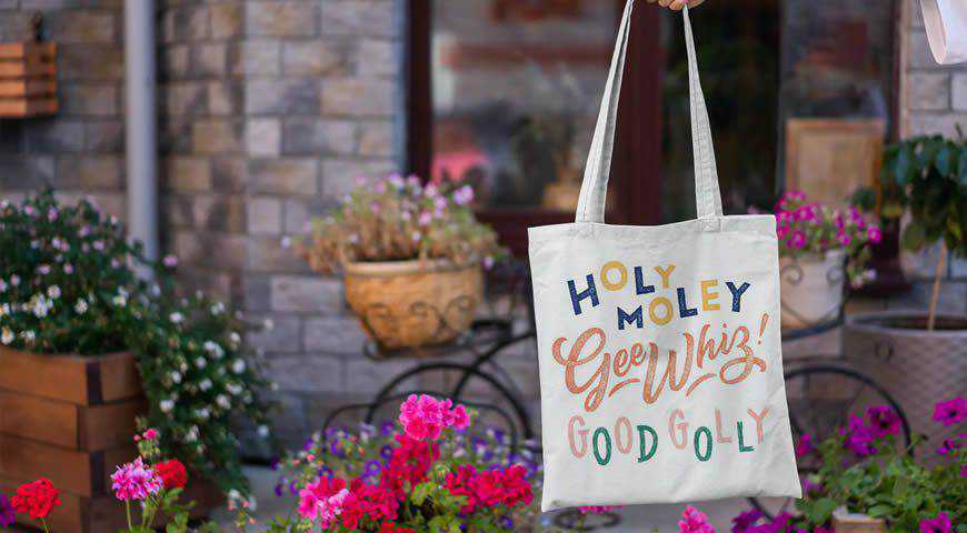 Canvas Tote Bag Photoshop PSD Mockup Template