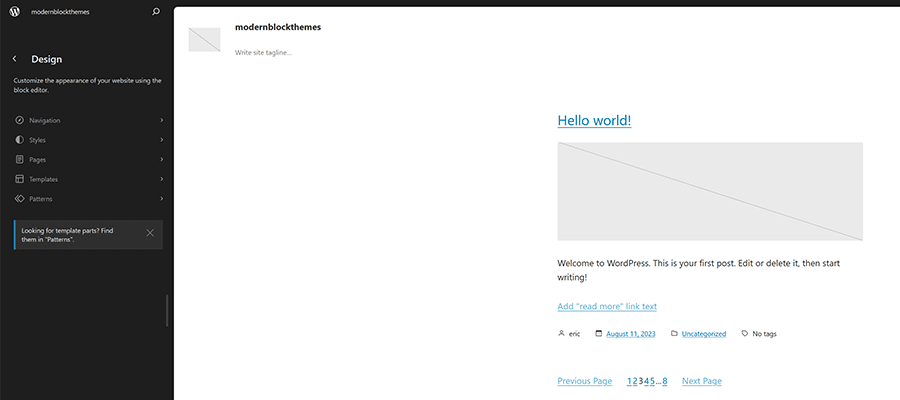The Blockbase WordPress theme takes a minimalist approach to design