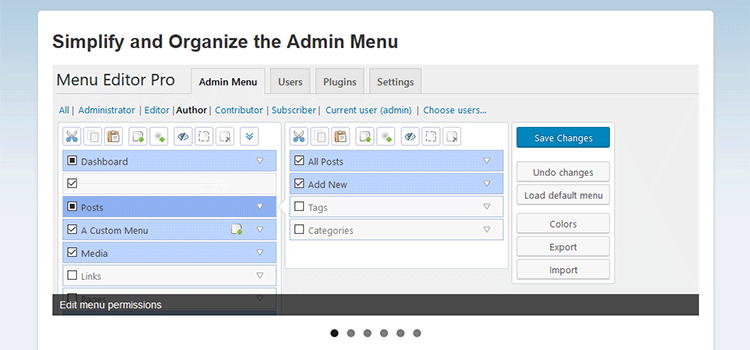 Admin Menu Editor Pro
